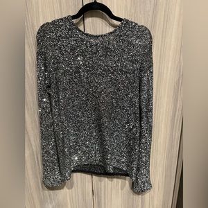 Carolina Herrera silver sequin tunic